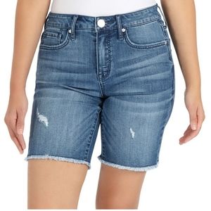 NWT Seven7 9" Inseam Sunset Bermuda Shorts, frayed & distressed